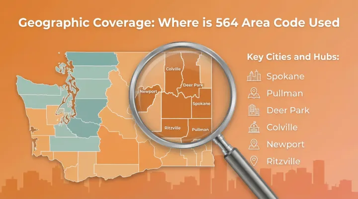 Geographic Coverage Where is the 564 Area Code Used