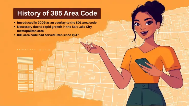 history of 385 area code
