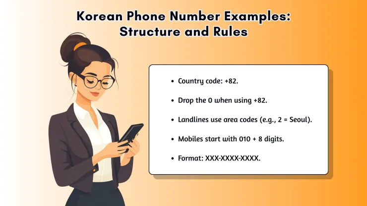 韩国电话号码示例