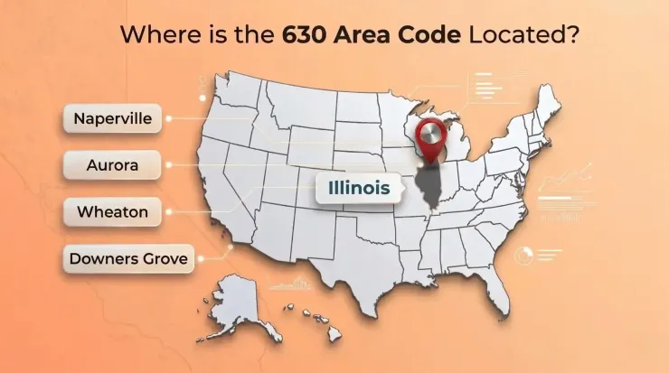 Location of Area Code 630